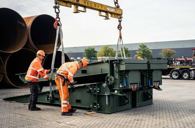 Mobile Loading Ramps for the Dutch Ministry of Defence<br>IMAGE SOURCE: Van der Vlist