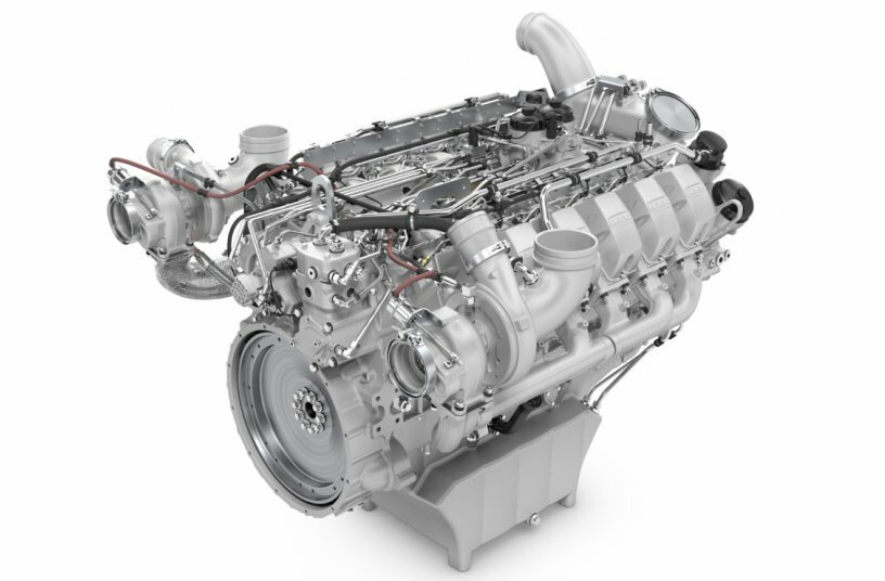 Der V12-Motor MAN D2862 – präsentiert auf der bauma 2025 – vereint hohe Leistungsdichte mit robustem Design für anspruchsvollste Bau- und Bergbauanwendungen.<br>BILDQUELLE: MAN Truck & Bus