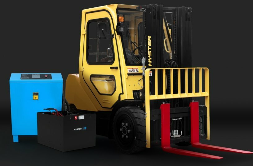 Hyster bringt speziell entwickelte Lithium-Ionen-Batterien und Ladegeräte für Gabelstapler auf den Markt<br>BILDQUELLE: Hyster