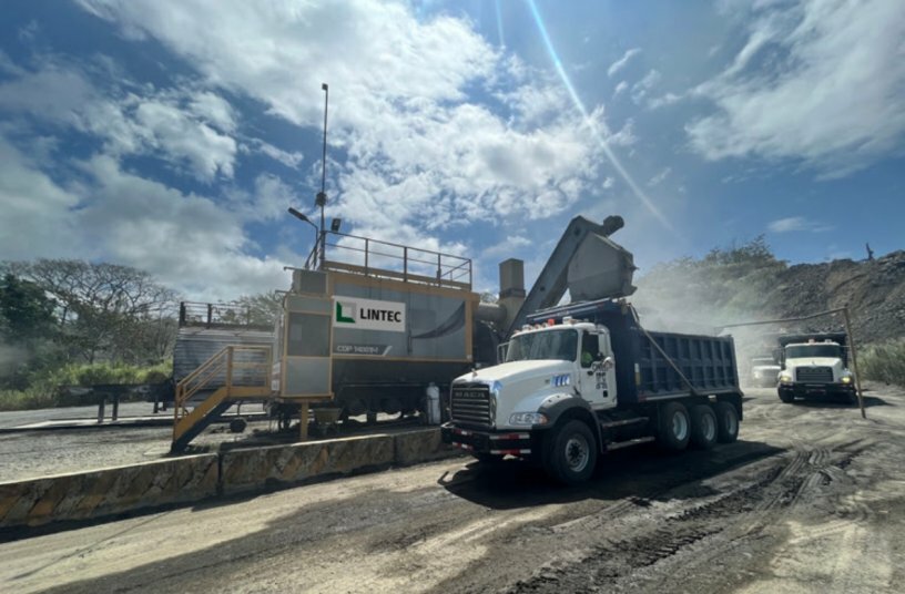 IPC Panama’s Lintec CDP14001M asphalt continuous plant at the job site outside Panama City.<br>IMAGE SOURCE: SE10; Lintec & Linnhoff Holdings Pte Ltd