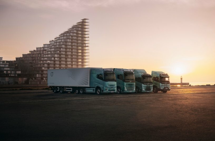 New electric truck range<br>IMAGE SOURCE: Volvo Trucks