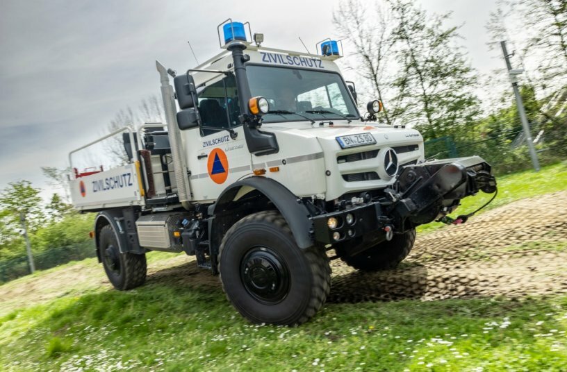 Unimog U 5023 at the Federal Office for Civil Protection and Disaster Assistance<br>IMAGE SOURCE: Daimler Truck AG