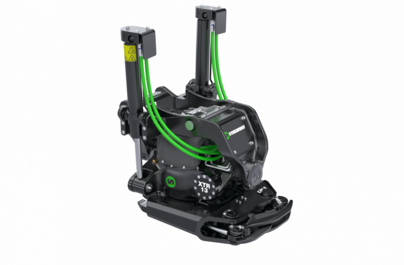 Steelwrist XTR13 tiltrotator with SQ50 interface<br>IMAGE SOURCE: Steelwrist AB