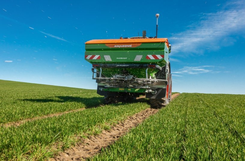 Autonome Einstellung des Streuers durch Messung des tatsächlichen Streubildes<br>BILDQUELLE: AMAZONEN-WERKE H. DREYER SE & Co. KG