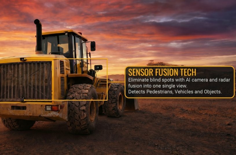 Camera-Radar Sensor Fusion on a Loader<br>IMAGE SOURCE: VIA Technologies