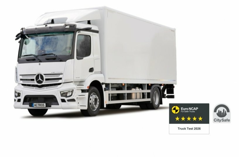Euro NCAP awards five stars for the high safety level of Mercedes-Benz Trucks<br>IMAGE SOURCE: Daimler Truck AG