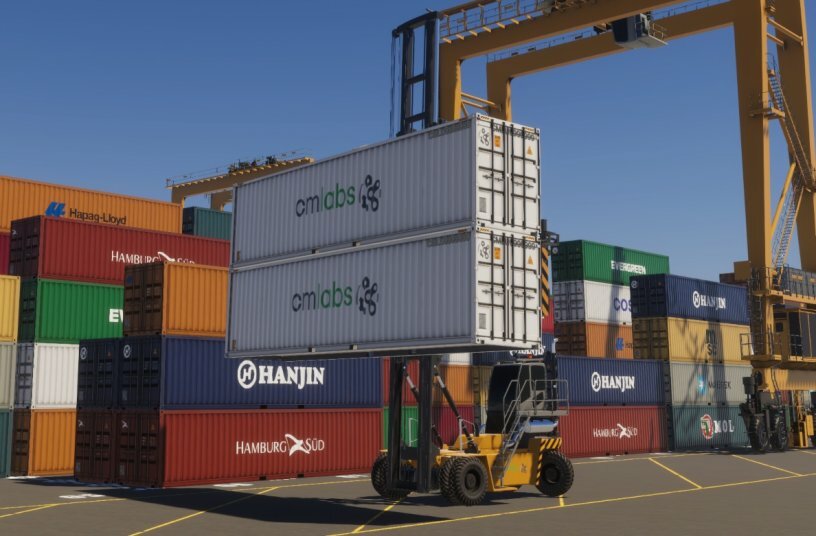 CM Labs Launches Port Sector’s First Simulation Training Solution for Double Empty Container Handler<br>IMAGE SOURCE: CM Labs Simulations Inc.