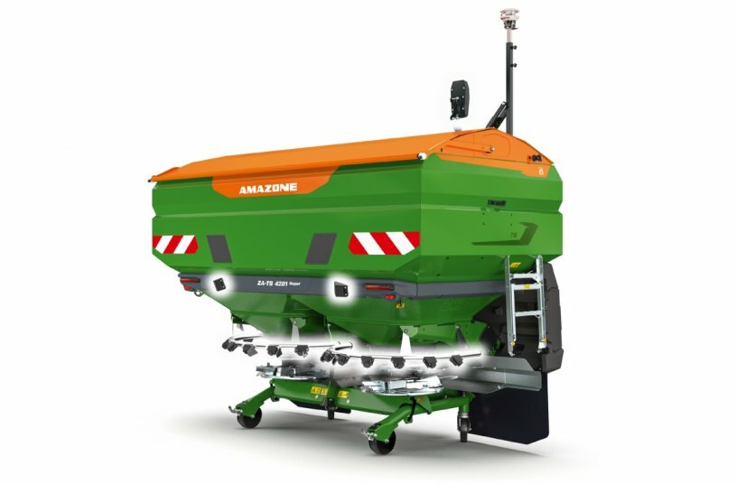 AutoSpread besteht aus den Sensoren zur Streubildüberwachung sowie der AmaConnect Unit für die Vernetzung mit der cloudbasierten Datenplattform AmaConnect<br>BILDQUELLE: AMAZONEN-WERKE H. DREYER SE & Co. KG