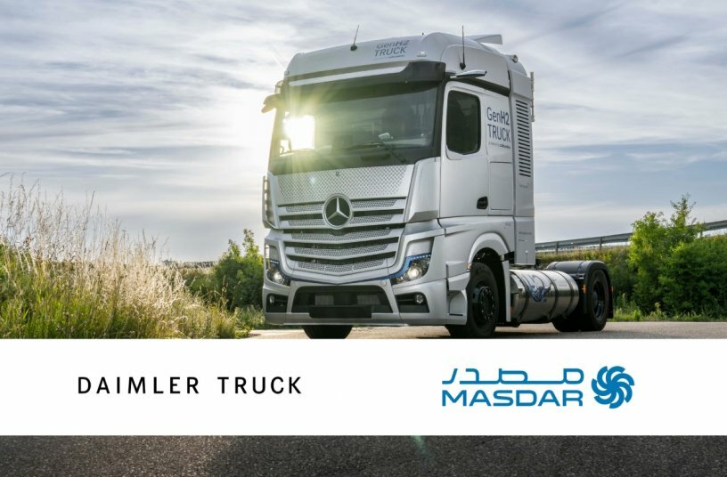Daimler Truck und Masdar untersuchen Möglichkeiten der Lieferung von grünem Flüssigwasserstoff zur Dekarbonisierung des Straßengüterverkehrs in Europa<br>BILDQUELLE: Daimler Truck AG