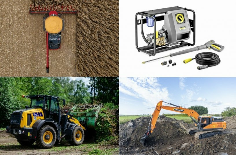 Produktneuheiten im Dezember (DEVELON Bagger, CASE IH Überschriften, Komatsu Lader und mehr)<br>BILDQUELLE: CASE IH, DEVELON, Alfred Kärcher SE & Co. KG, Komatsu