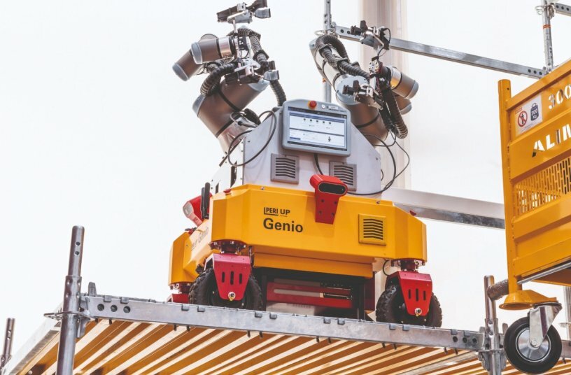 With Genio, PERI will be showing how robots will be able to support the assembly of scaffolds in the future in order to relieve the strain on labourers.<br>IMAGE SOURCE: PERI SE