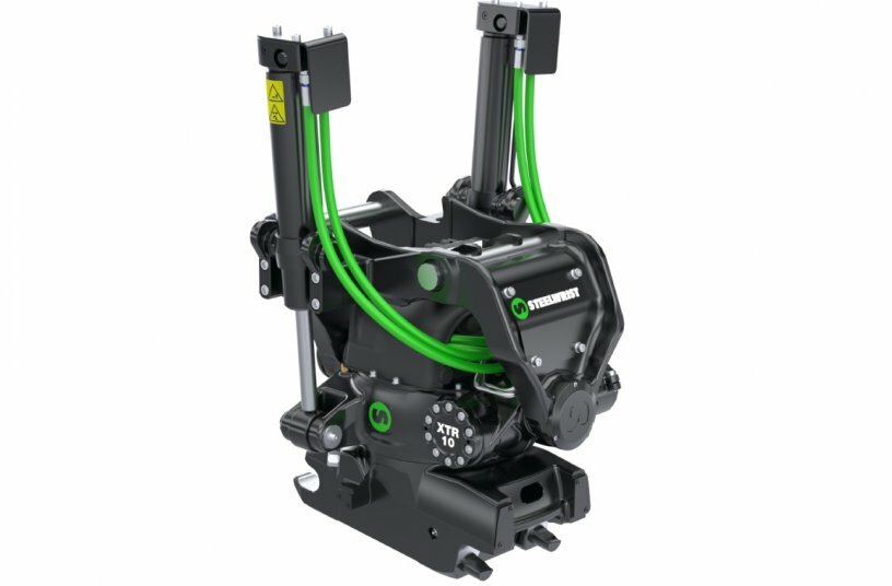 Steelwrist to present XTR third-generation tiltrotators and SQ40 automatic coupler solution at SaMoTer exhibition in Italy<br>IMAGE SOURCE: Steelwrist AB