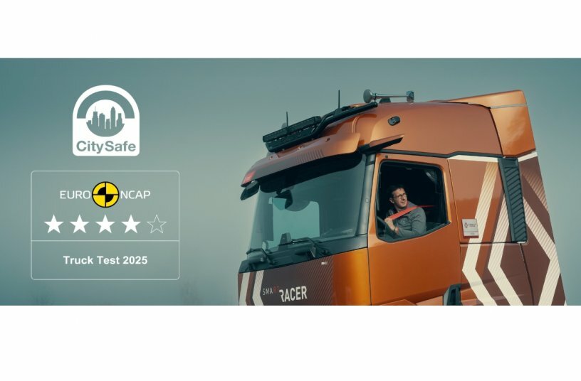 Renault Trucks T überzeugt erneut mit 4 Sternen im Euro NCAP-Test und erhält CitySafe Label<br>BILDQUELLE: Renault Trucks Deutschland