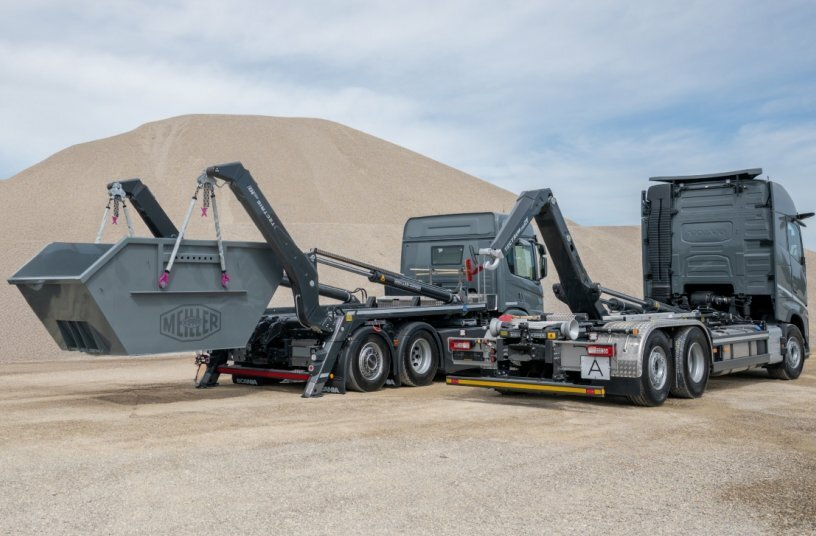 Auf der Überholspur mit Absetzkippern<br>BILDQUELLE: F.X. Meiller Fahrzeug- und Maschinenfabrik - GmbH & Co KG