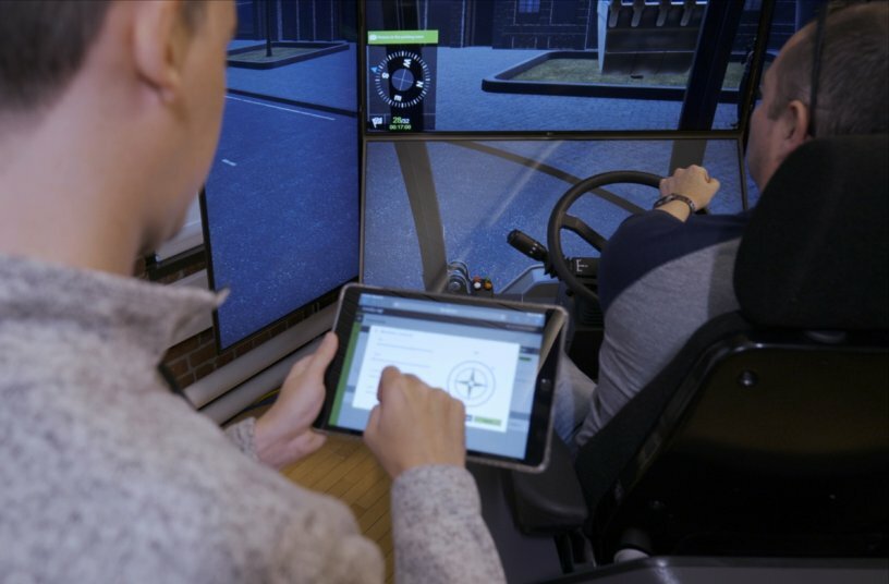 Intellia Instructor on tablet<br>IMAGE SOURCE: CM Labs Simulations Inc.