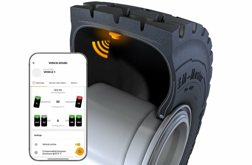Continental creates a bridge between tire sensors and professional tire management for agricultural, earthmoving and port tires.<br>IMAGE SOURCE: Continental Tires