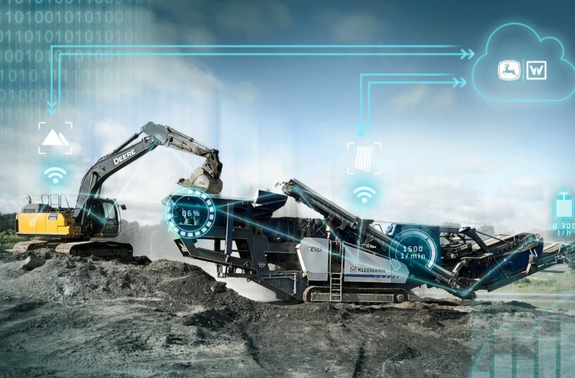 Mit Wirtgen Group Performance Tracker Crushing können Produktionsdaten von Kleemann Brechanlagen im John Deere Operation Center™ abgerufen werden.<br>BILDQUELLE: WIRTGEN GROUP