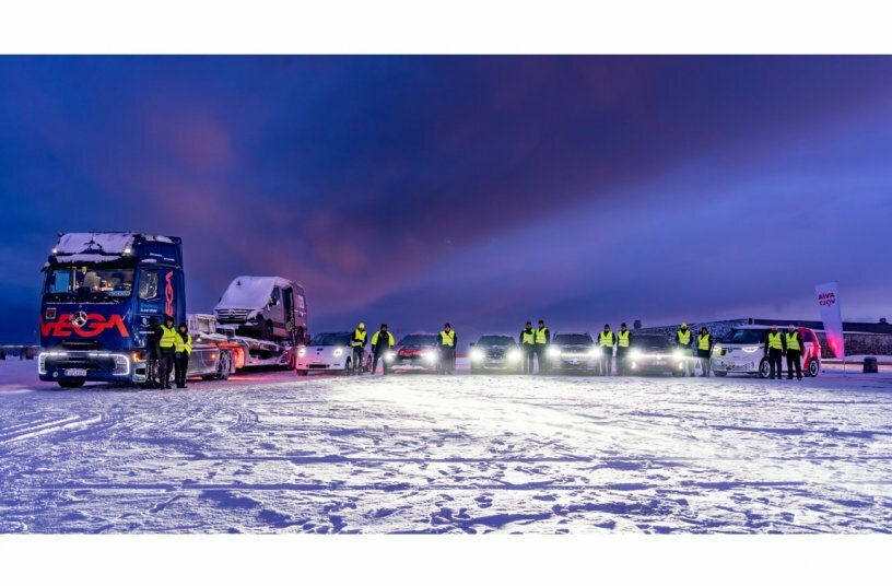 Premiere am Polarkreis: eActros 600 von VEGA besteht eNordkapp Challenge als erster batterieelektrischer Sattelzug<br>BILDQUELLE: Daimler Truck AG