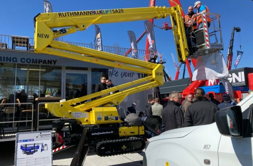 The new RUTHMANN BLUELIFT SA 20 celebrated its premiere at bauma 2025 in Munich.<br>IMAGE SOURCE: RUTHMANN Holdings GmbH