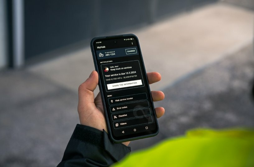 Hiab launches mobile app MyHiab for operators<br>IMAGE SOURCE: Hiab