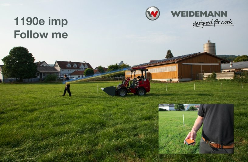 1190e imp – Assistenzfunktion Follow me<br>BILDQUELLE: Weidemann