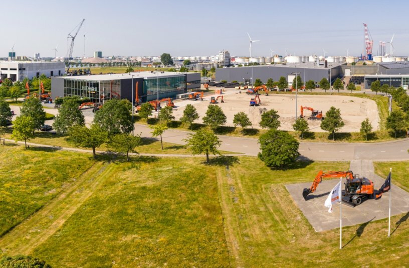 HCME headquarters<br>IMAGE SOURCE: Hitachi Construction Machinery (Europe) NV (HCME)