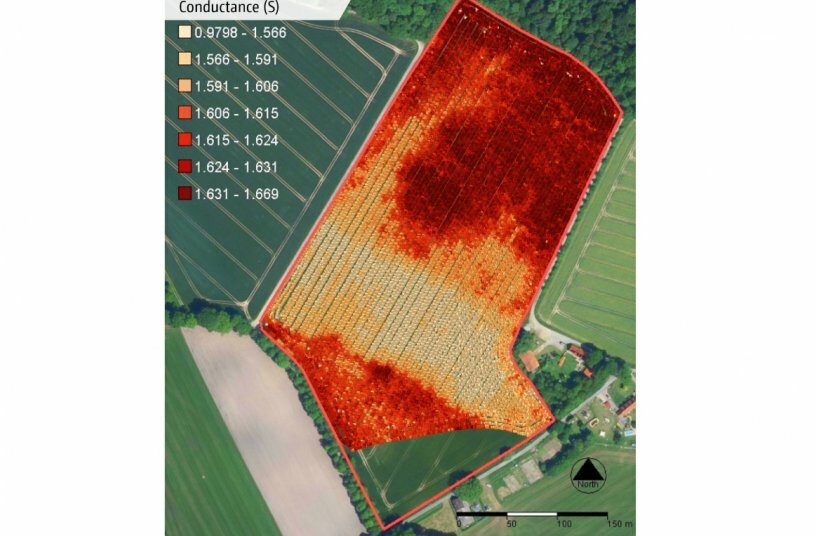 SoilDetect provides the soil conductivity values measured during the pass.<br>IMAGE SOURCE: AMAZONEN-WERKE H. DREYER SE & Co. KG