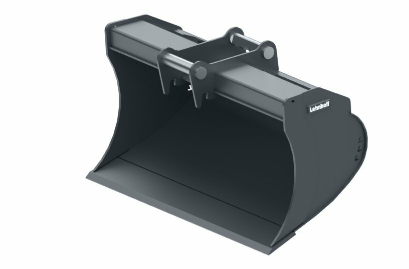 The compact version of the MG3 has a cutting width of 1,000 mm. As with all buckets in the MG series, the blades on the MG3 are made from robust HB 500 steel. With the MG3, Lehnhoff is introducing for the first time the new standard colour of black-grey (RAL 7021) in which the attachments are supplied.<br>IMAGE SOURCE: Lehnhoff Hartstahl GmbH