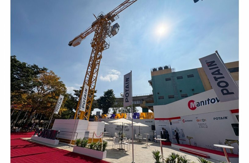 New Potain MCT 105 topless tower crane in the spotlight at EXCON 2025<br>IMAGE SOURCE: Manitowoc