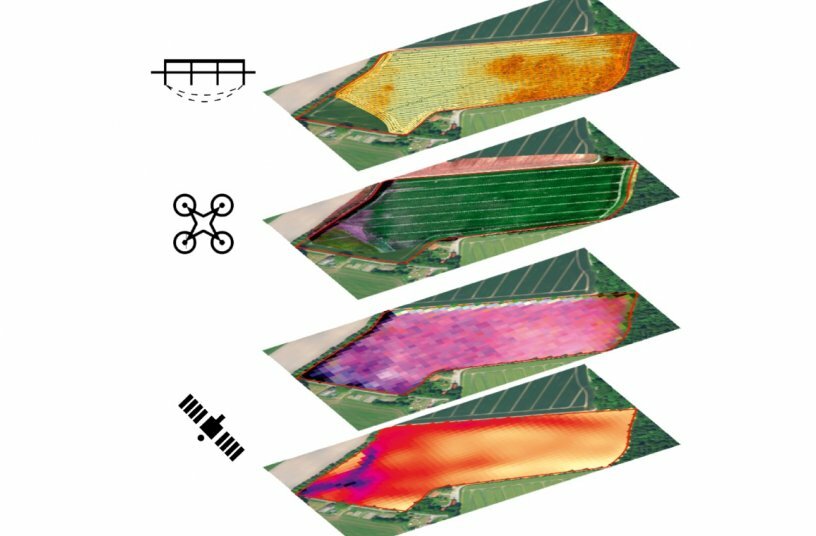 Datenfusion: Geoelektrische Messdaten, Bodenschätzungsdaten und Leitfähigkeitswerte (EC-Werte) ergeben eine teilflächenspezifische Bodekarte<br>BILDQUELLE: AMAZONEN-WERKE H. DREYER SE & Co. KG