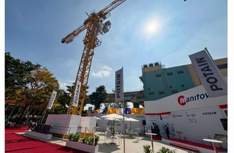 Neuer Potain MCT 105 Topless-Turmdrehkran im Rampenlicht auf der EXCON 2025<br>BILDQUELLE: Manitowoc