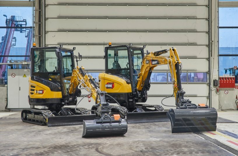 SANY SY26C and  SANY SY35C – booth new conventional machines extend the portfolio to the established U versions with short tail<br>IMAGE SOURCE: SANY Europe GmbH