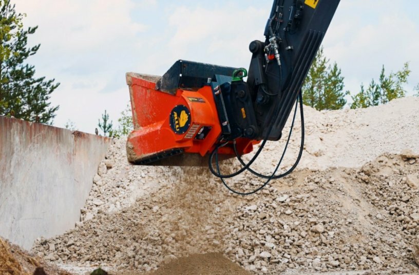Starke Leistung im Löffel: Neue ALLU BETON Schaufel für stahlbewehrten Abbruchschutt kommt 2026 auf den Markt<br>BILDQUELLE: ALLU