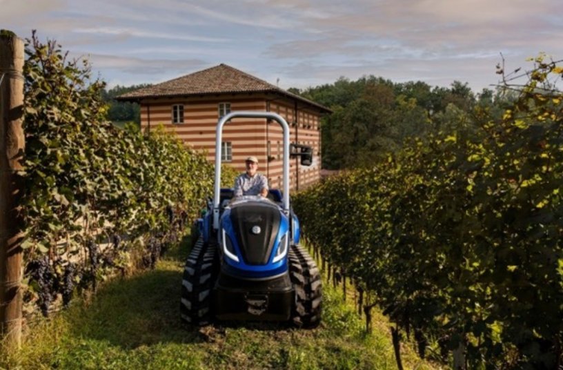 New Holland TK Methane Power crawler vineyard tractor prototype<br>IMAGE SOURCE: MEPAX; FPT Industrial