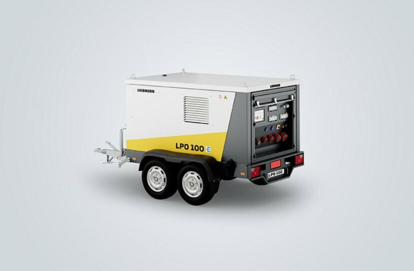 Das mobile batteriebasierte Energiespeichersystem Liduro Power Port (LPO) kann hybrid- oder vollelektrisch betriebene Baumaschinen lokal emissionsfrei laden oder betreiben.<br>BILDQUELLE: Liebherr