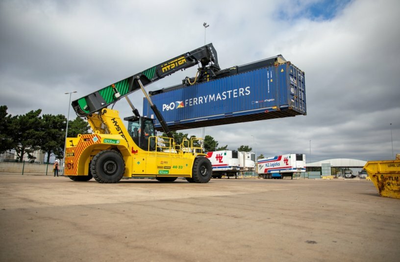 Forklift in action<br>IMAGE SOURCE: Hyster