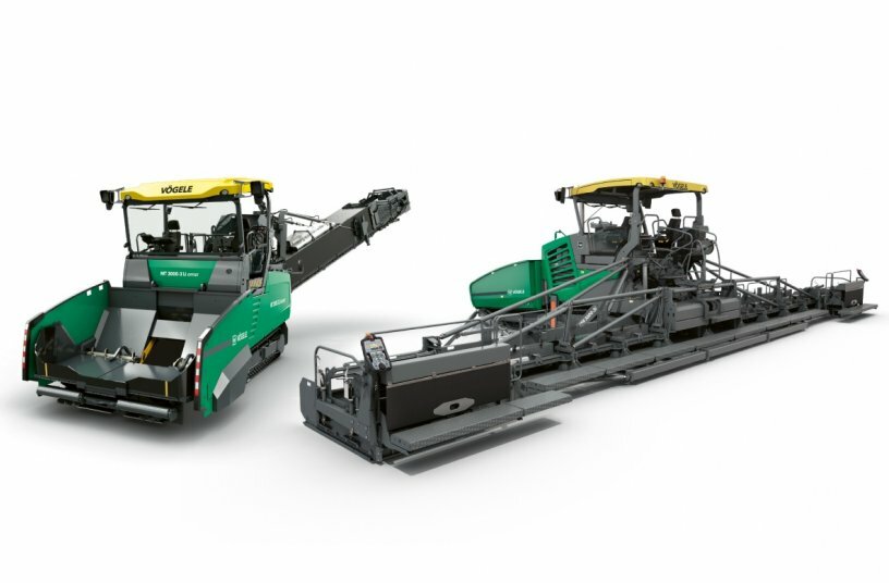 Die beiden Premieren Beschicker MT 3000-3 Li und Großfertiger SUPER 3000-3i harmonieren auf den Baustellen – bald auch in China.<br>BILDQUELLE: WIRTGEN GROUP