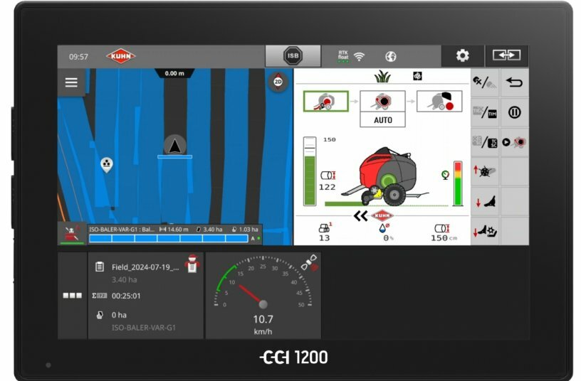 Bildschirm des CCI 1200-Terminals mit TC-SC-Funktion<br>BILDQUELLE: KUHN-GELDROP B.V.