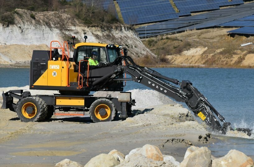 Der EWR150 Electric ist Teil der vollelektrischen Produktpalette<br>BILDQUELLE: Volvo CE