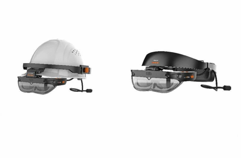 XR smart glasses<br>IMAGE SOURCE: Hitachi Construction Machinery Co., Ltd.