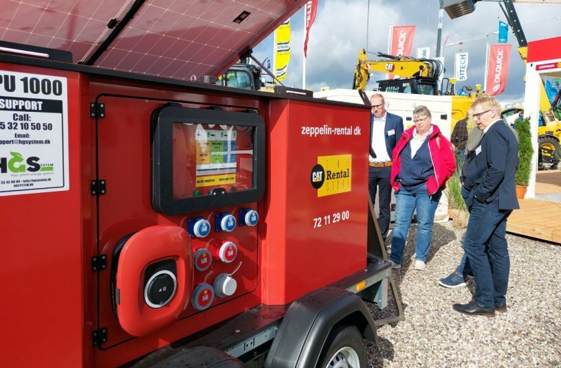 Der Hybrid-Stromerzeuger MPU1000 aus dem Mietpark von Zeppelin Rental stieß auf der NordBau auf großes Interesse.<br>BILDQUELLE: Zeppelin Rental GmbH