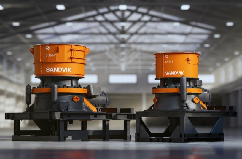 Sandvik launches the new CH442 and CH662 cone crushers at CONEXPO<br>IMAGE SOURCE: Sandvik