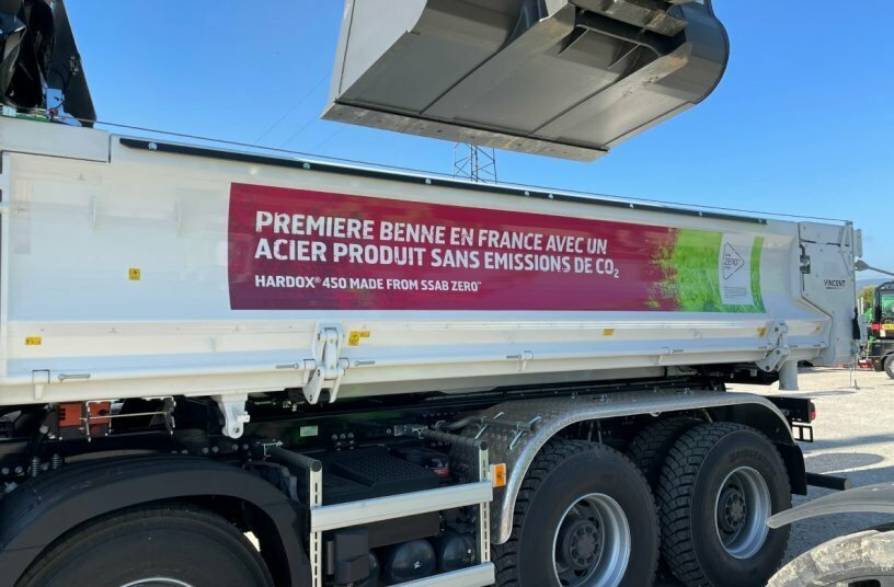 Hardox® Verschleißblech präsentiert auf der bauma 2025 ein bahnbrechendes Produkt mit nahezu null fossilen Kohlenstoffemissionen für Bau, Bergbau und Steinbruch<br>BILDQUELLE: SSAB