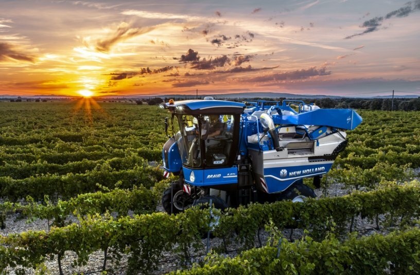 New Holland Braud compact grape harvesters<br>IMAGE SOURCE: New Holland Agriculture