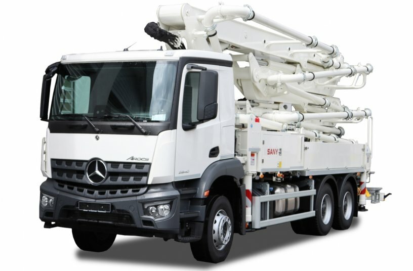 Putzmeister is presenting the new SY32 Z5-160 truck-mounted concrete pump together with SANY at bauma 2025<br>IMAGE SOURCE: Putzmeister Holding GmbH