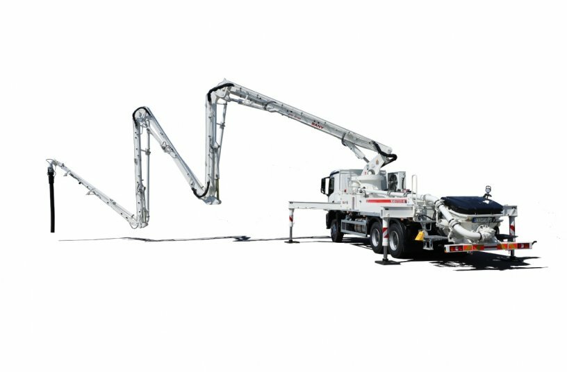 Putzmeister präsentiert gemeinsam mit SANY auf der bauma 2025 die neue Autobetonpumpe SY32 Z5-160<br>BILDQUELLE: Putzmeister Holding GmbH