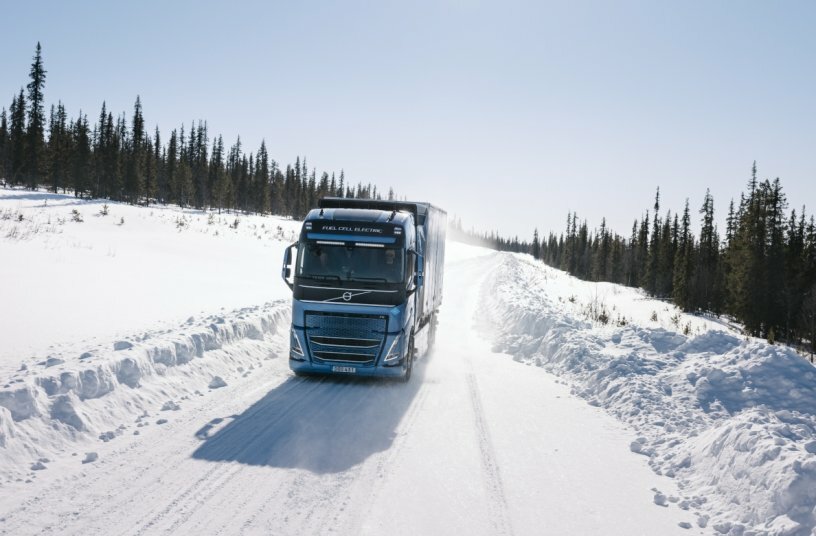 Volvo-Brennstoffzellentests<br>BILDQUELLE: Volvo Trucks