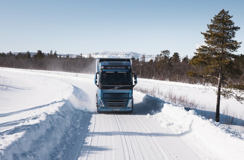 Volvo-Brennstoffzellentests<br>BILDQUELLE: Volvo Trucks