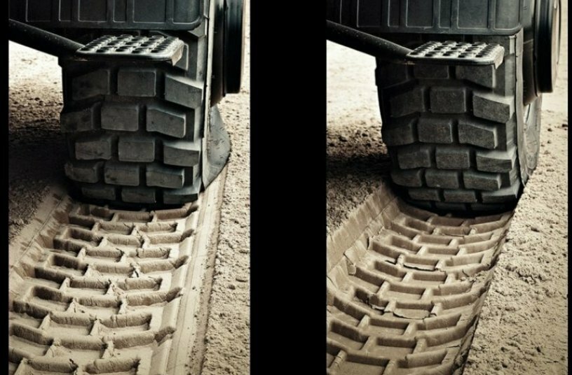 Optional tire pressure control system with air pressure hoses in the axle<br>IMAGE SOURCE: Daimler Truck AG