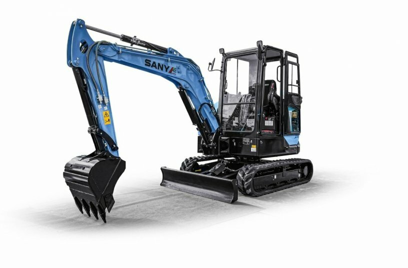 Der neue Elektrobagger im Minibaggersegment SANY SY35E<br>BILDQUELLE: SANY